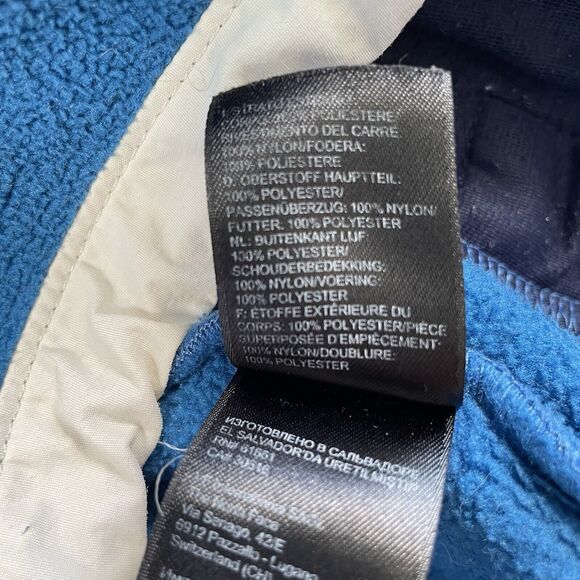 The North Face Full Zip Womens Fleece Jacket Zip Pockets Blue White Size Medium - Picture 9 of 11